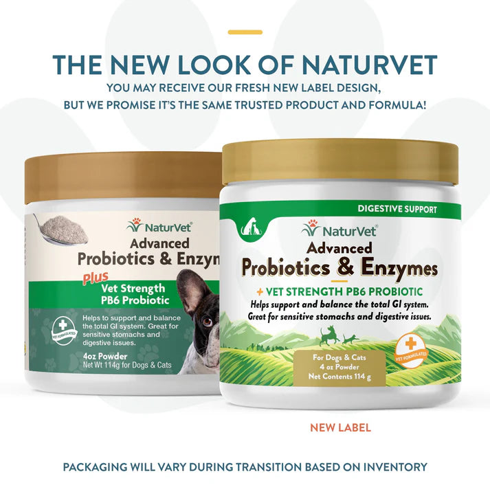 NaturVet Advanced Probiotics & Enzymes Powder 4 oz