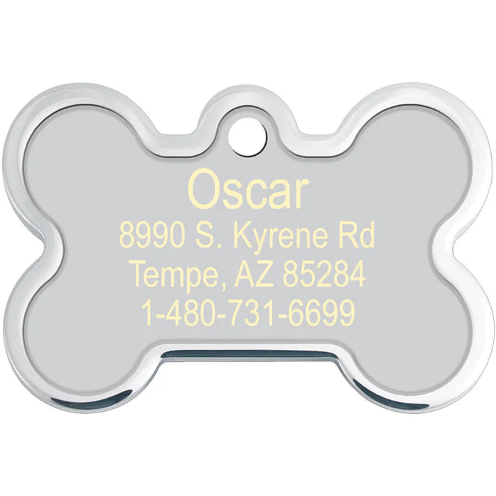 Blame the Cat Raised Edge Large Bone Tag