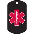 Black Military Medical ID Tag