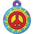 Tie Dye Peace Large Circle Tag