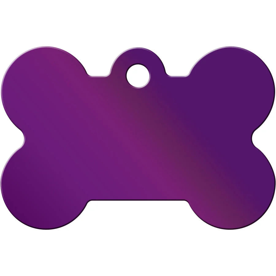 Purple Aluminum Bone ID Tag