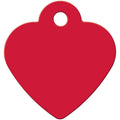 Red Aluminum Heart ID Tag