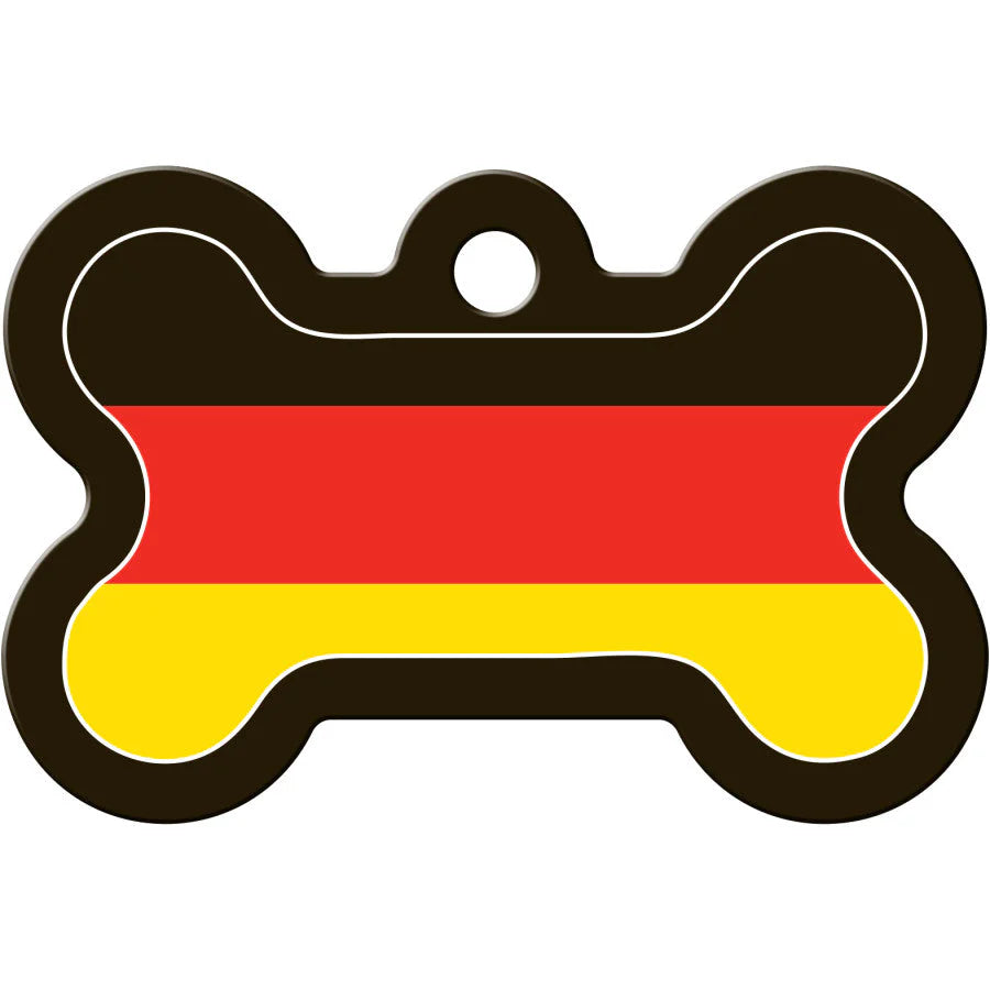 German Flag Large Bone Tag