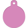 Pink Aluminum Circle ID Tag