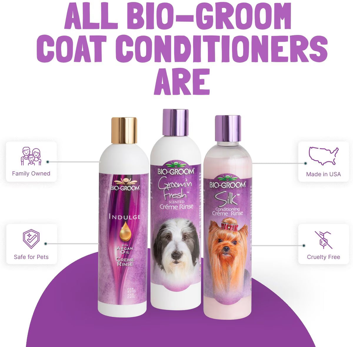 Bio-Groom Groom 'N Fresh Creme Rinse Dog Conditioner, 12-fl oz bottle