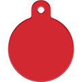 Red Aluminum Circle ID Tag