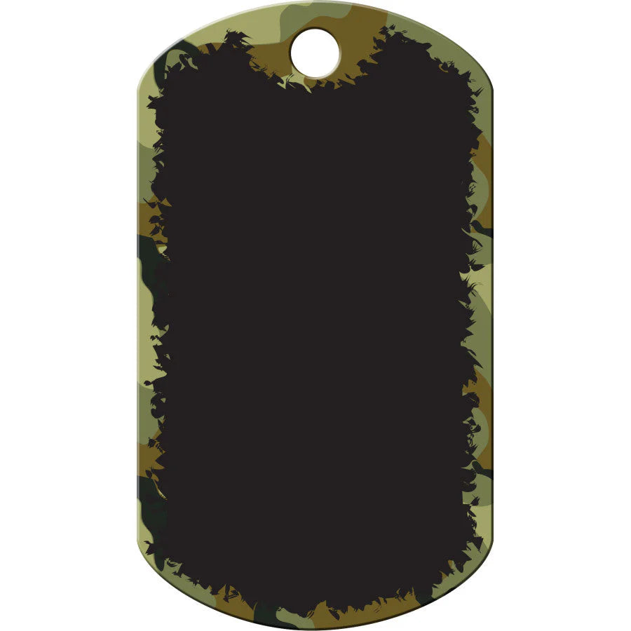 Green Camo Large Military Tag