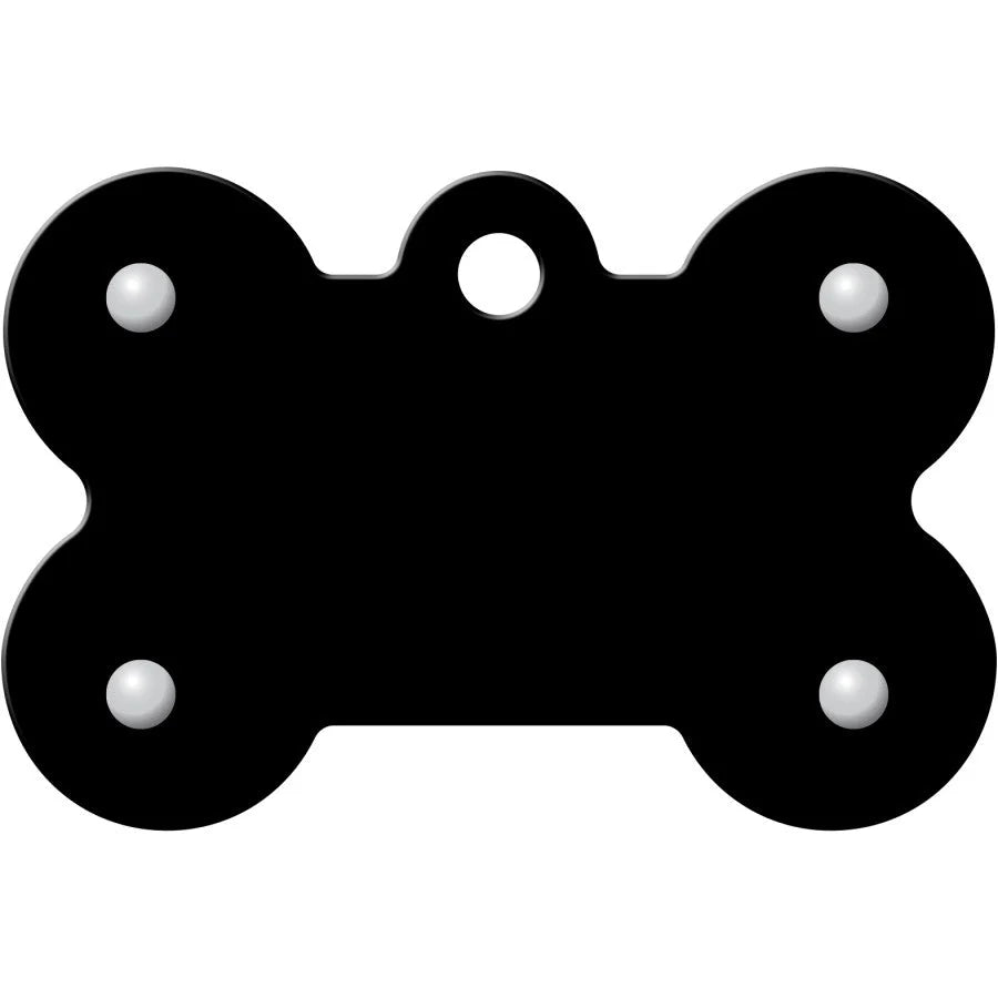 "Stud" Black & Grey Bone Tag
