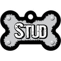 "Stud" Black & Grey Bone Tag
