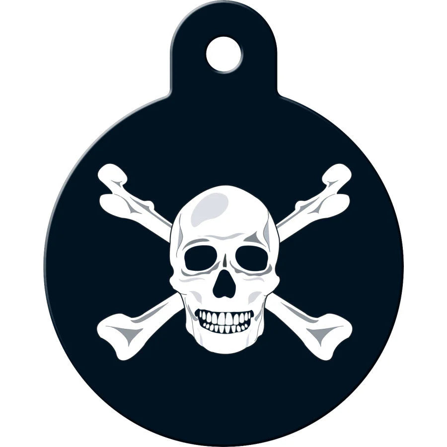 Skull & Crossbones Large Circle Tag