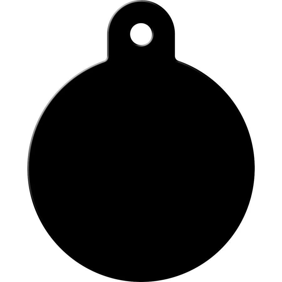 Black Aluminum Circle ID Tag