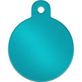Turquoise Aluminum Circle ID Tag
