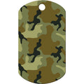 Green Camo Large Military Tag
