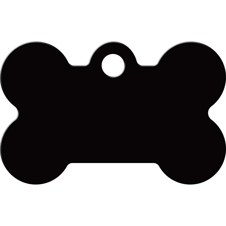 Black Aluminum Bone Tag