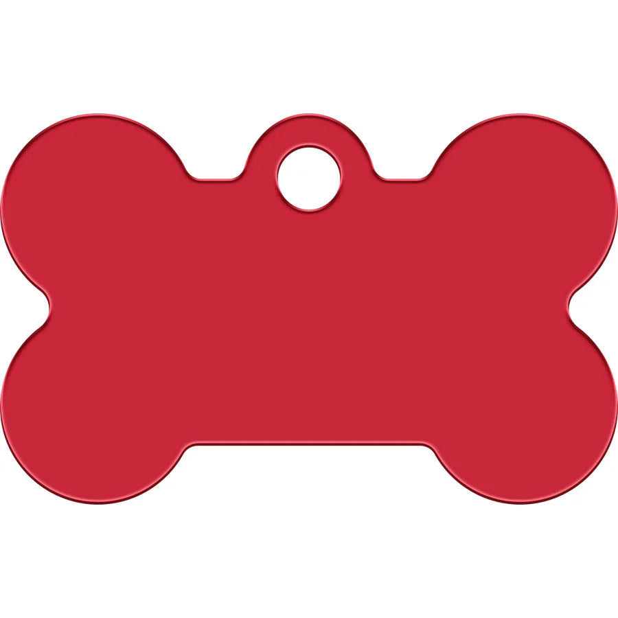 Red Aluminum Bone Tag